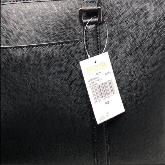 Nwt Michael Kors Large Sady laptop bag black - Picture 8 of 8